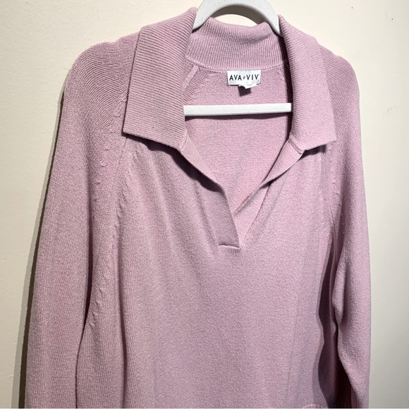 Ava & Viv blush pink sweater 1X - Picture 2 of 8